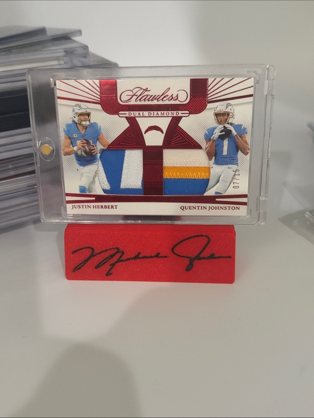 Flawless Dual Diamond Patch 07/15 - Justin Herbert and Quentin Johnston